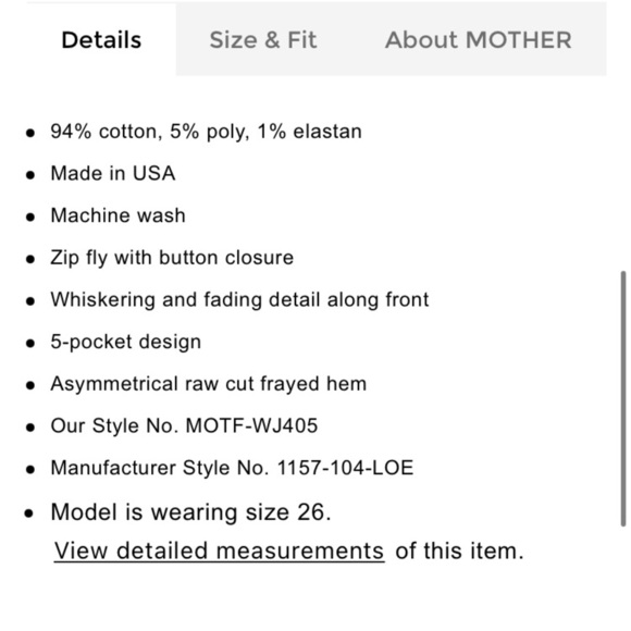 MOTHER INSIDER CROP STEP FRAY IN LOVE ON THE EDGE Hi Rise Raw Hem distressed dnm - Picture 6 of 14